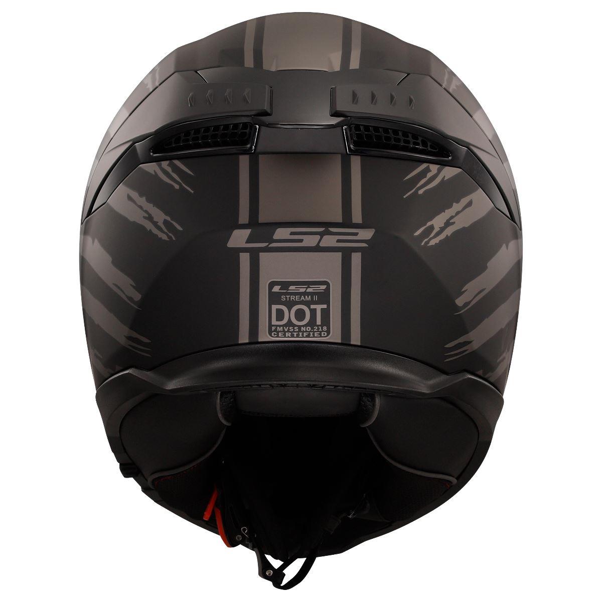 LS2 Stream II Full Face Street Helmet | America | Matte Gray/Black | XS–3XL | 808-1131