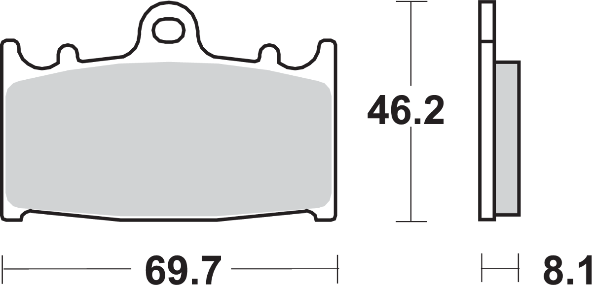 SBS HS Series Sintered Front Brake Pads - 631HS (Kawasaki Vulcan 1700 Voyager / Suzuki GSX-R600 1989–2019)