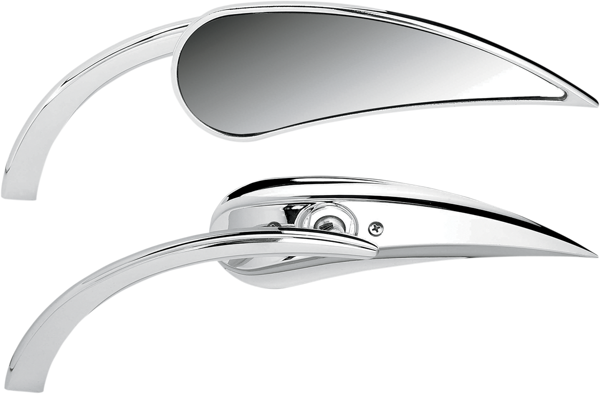 ARLEN NESS Mirror - Micro - Rad 2 - Side View - Teardrop - Chrome - Left 13-410