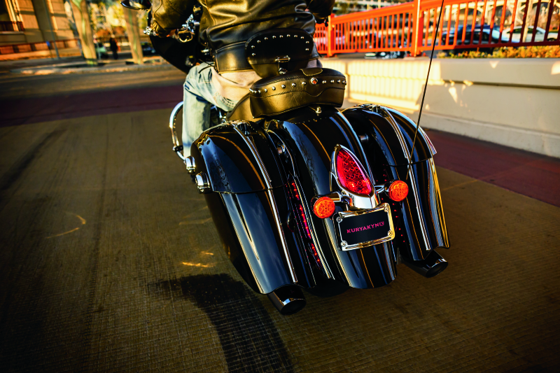 Kuryakyn L.E.D. Curved License Plate Frame Indian Chrome - Cycle City Outdoors