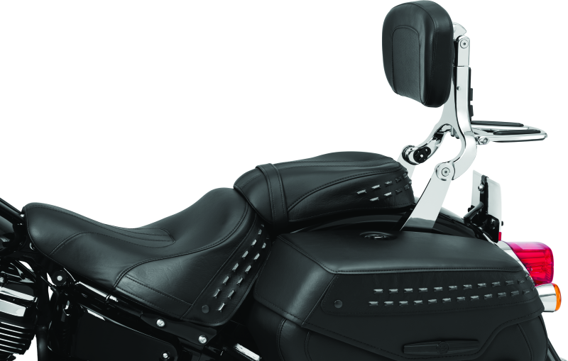 Kuryakyn Fixed Mounts Multi-Purpose Driver & Passenger Backrest 18-Up Softail Black - Cycle City Outdoors
