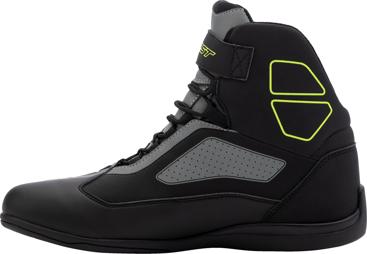 Sabre Moto Shoe Ce Boot Blk/Gry/Flo Yellow Sz 13