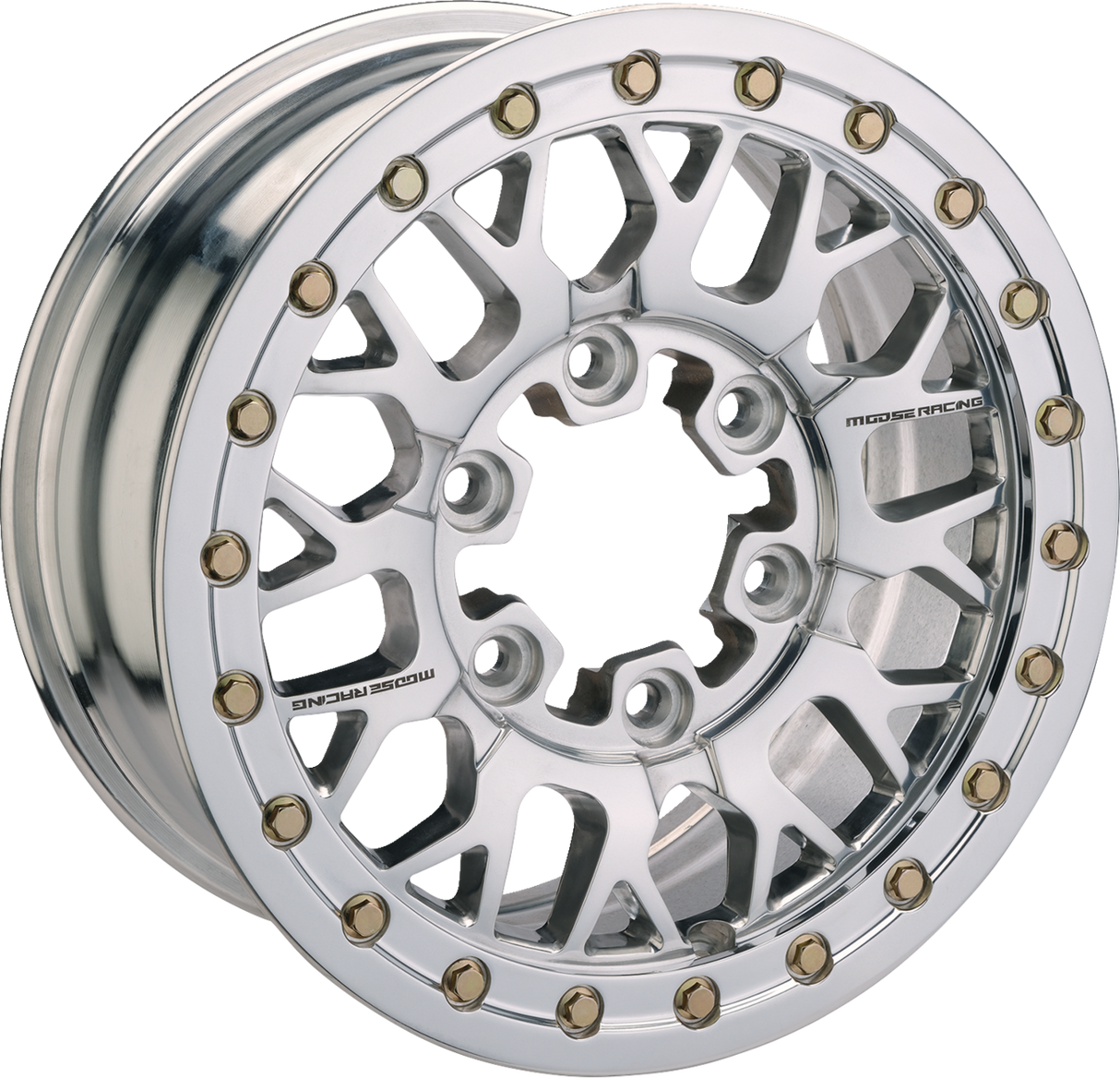 MOOSE OFFROAD Wheel - 346X - Beadlock/5 Lug - Front/Rear - Silver - 15x7 - 5/4.5 - 5+2 346BLMO 157545P54