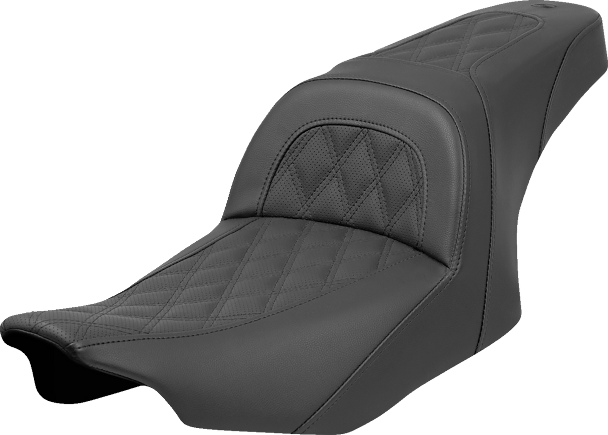 SADDLEMEN Slim Seat - Lattice Stitch - FLT/FLH '23-'24 823-07-162
