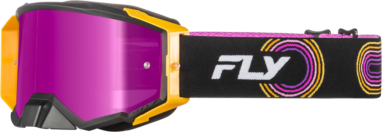 Zone Elite Goggle Blk/Yel/Pur W/ Magenta Mirror/Smoke Lens