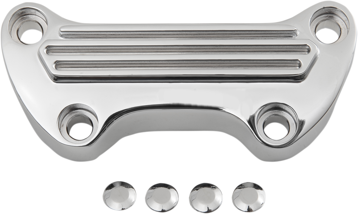DRAG SPECIALTIES Handlebar Clamp - Finned 03-0106 - Cycle City Outdoors