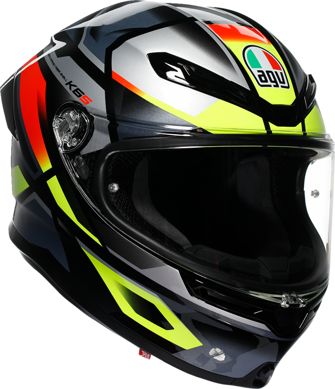 AGV K6 S Helmet - Erazer - Black/Red/Yellow Fluo - Medium 2118395002-026-M