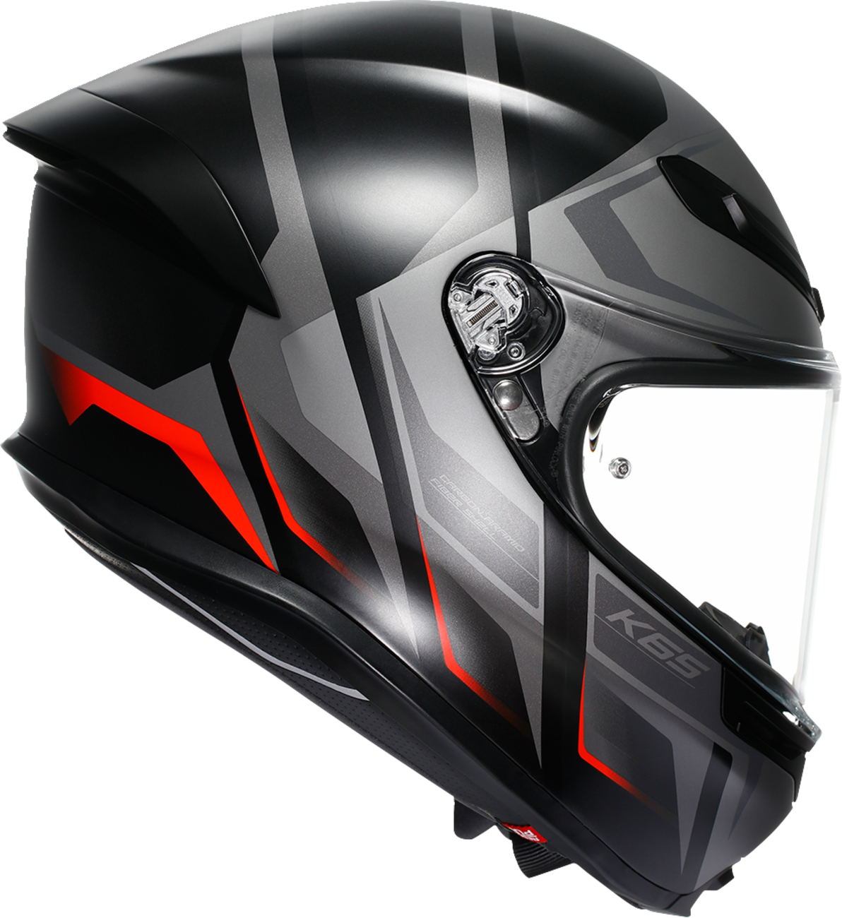 AGV K6 S Helmet - Karve - Matte Black/Gray/Red - Large 2118395002-024-L