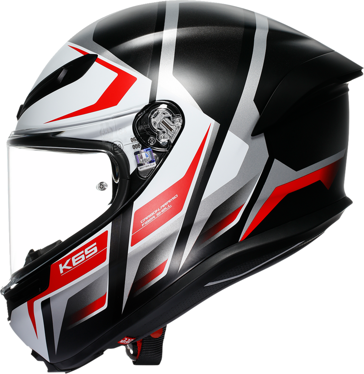 AGV K6 S Helmet - Karve - Matte Black/White/Red - XL 2118395002-025-XL