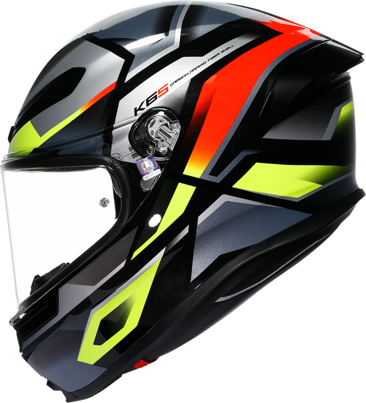 AGV K6 S Helmet - Erazer - Black/Red/Yellow Fluo - Large 2118395002-026-L