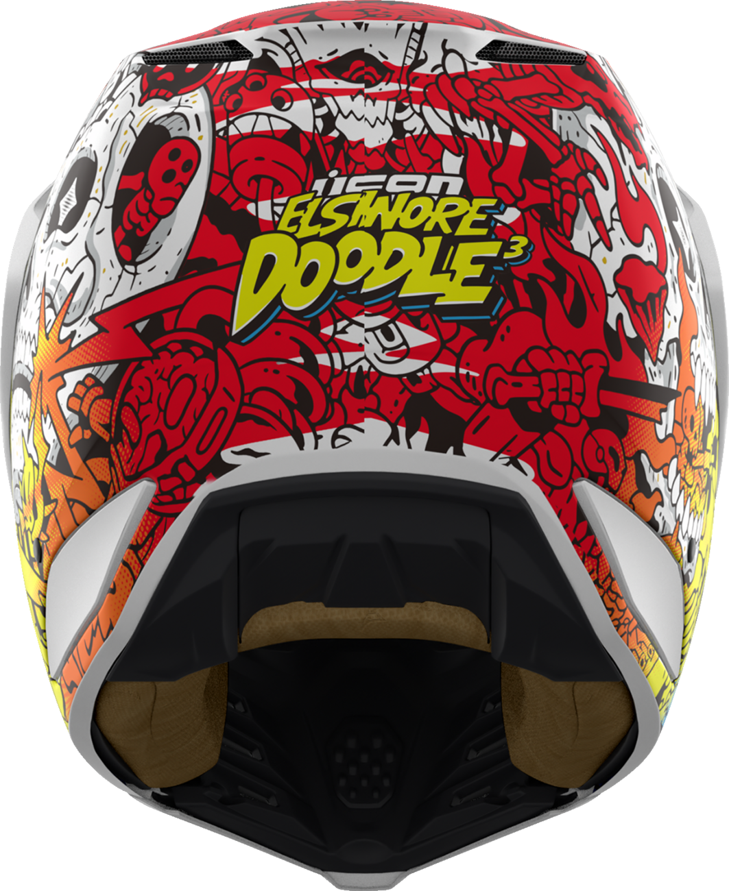ICON Elsinore* Helmet - Doodle 3 - White - Small 0104-3438