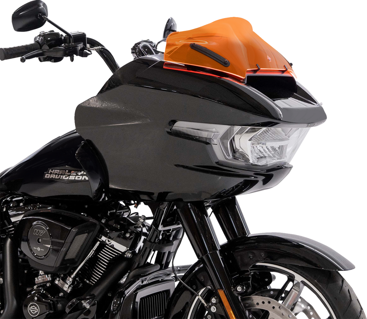KLOCK WERKS Kolor Flare* Sport Windshield - 8" - Orange Ice KWW-01-0751