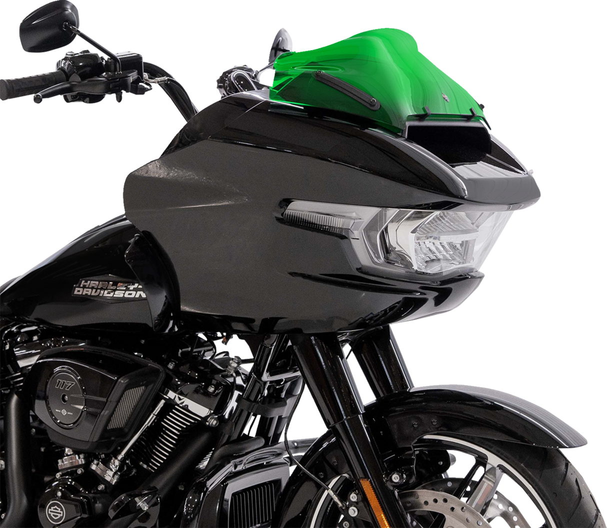 KLOCK WERKS Kolor Flare* Sport Windshield - 8" - Green - FLTR KWW-01-0758