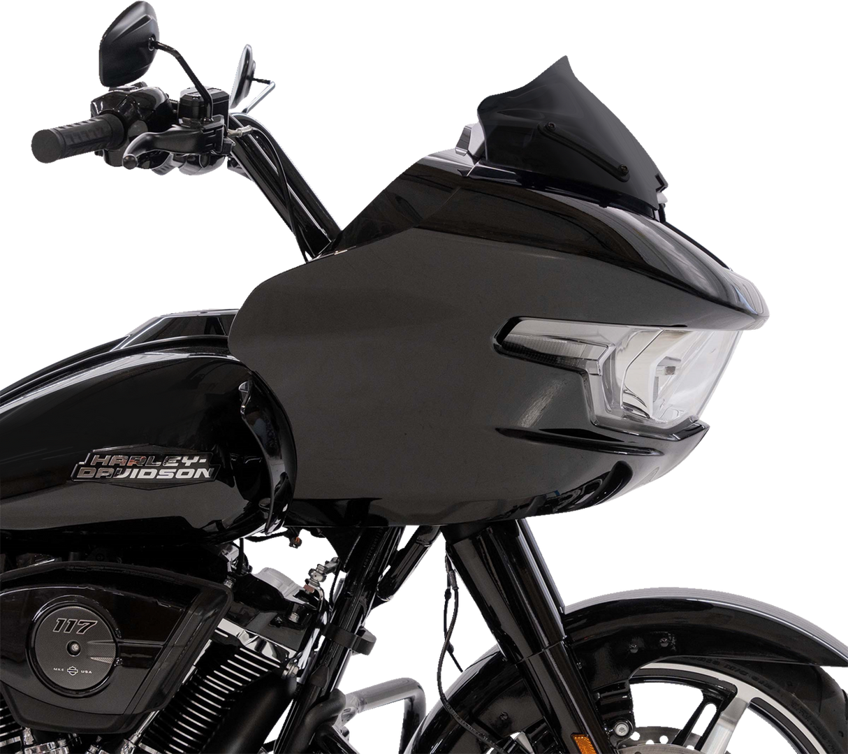 KLOCK WERKS Sport Flare* Windshield - 8" - Black - FLTR KWW-01-0708-B