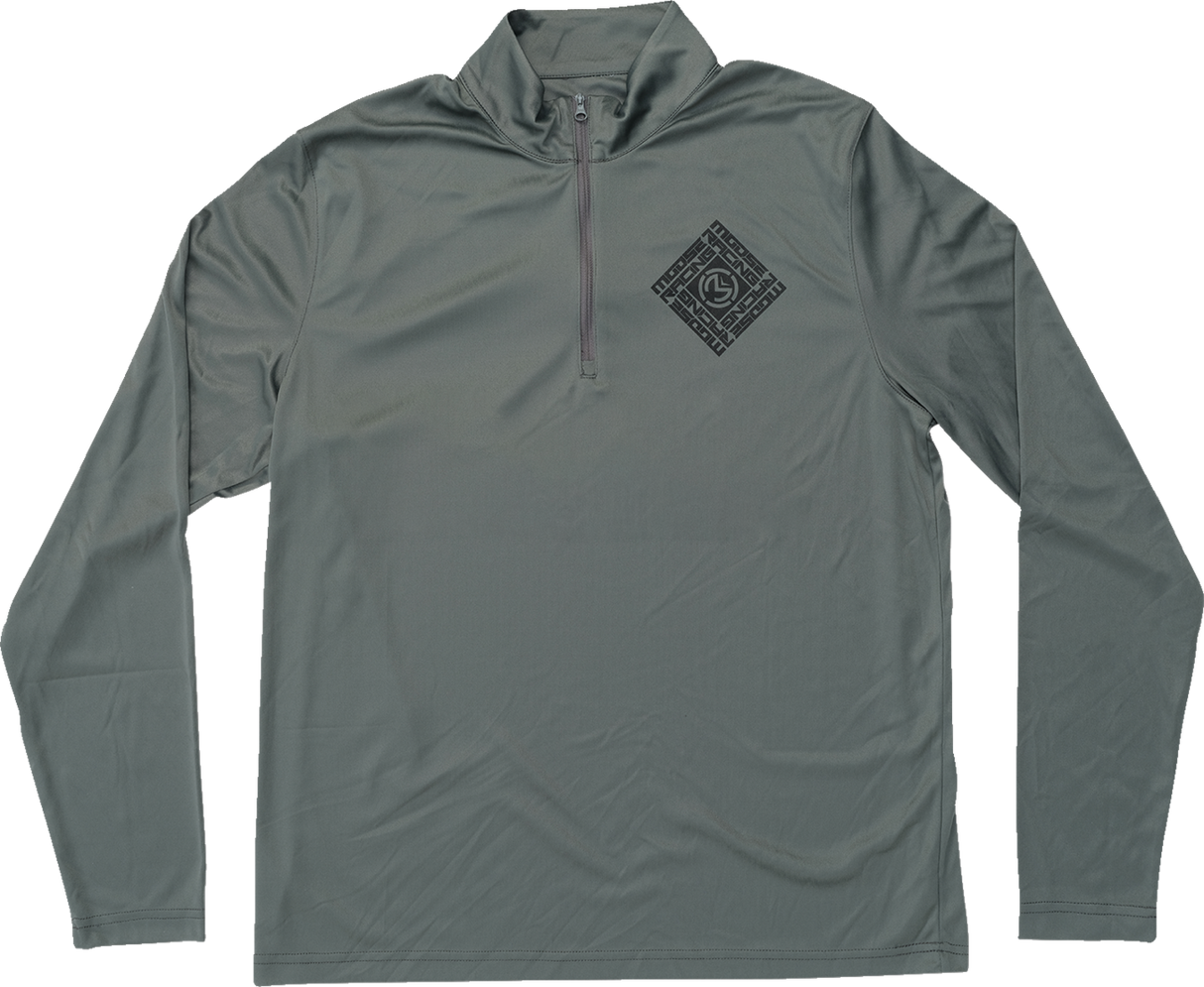 MOOSE OFFROAD Spin Sync Quarter Zip Pullover - Gray - Small 3050-6969