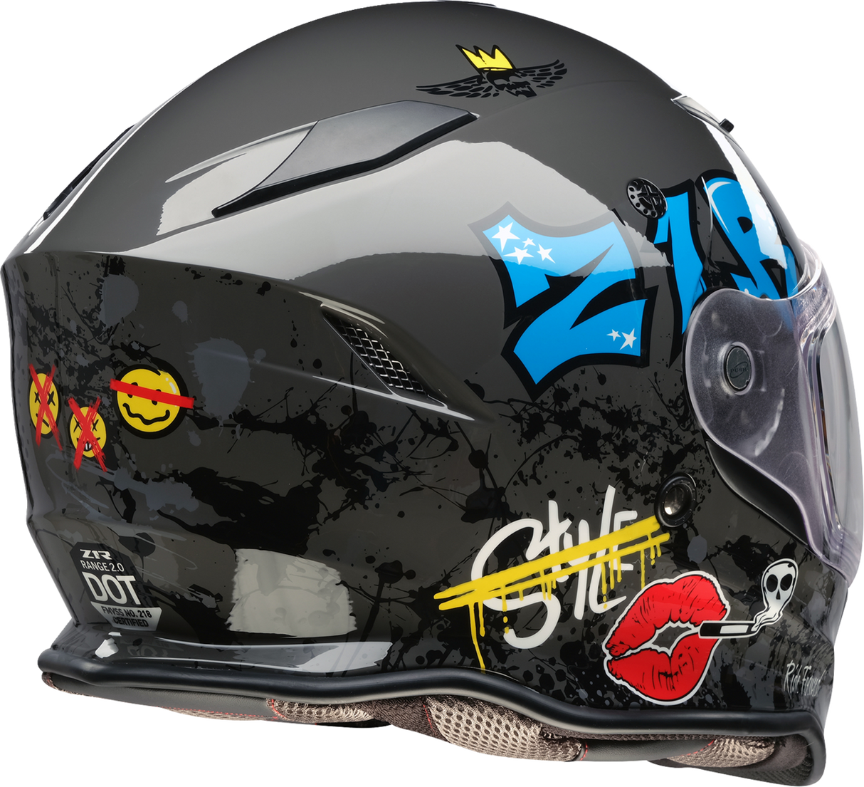 Z1R Nemesis Helmet - Distro - Gray - Medium 0101-17859