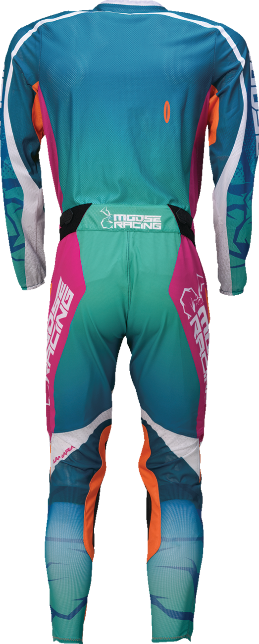 MOOSE OFFROAD Sahara Jersey - Teal/Orange/Pink - Medium 2910-8340