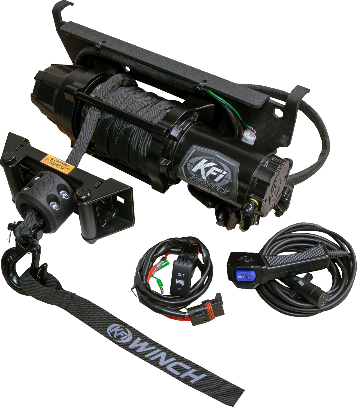 KFI PRODUCTS Plug-N-Play Synthetic Winch - 5000 lb - Polaris Ranger ASPR-50