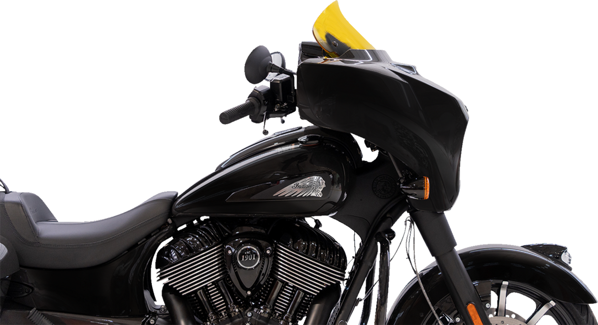 KLOCK WERKS Kolor Flare* Windshield - 10" - Yellow KWW-04-0638