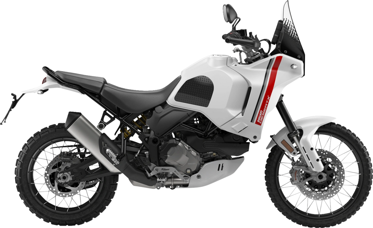 STOMPGRIP 55-10-0198B Tank Grips - Volcano - Black - Ducati - DesertX '22-'25 | Street