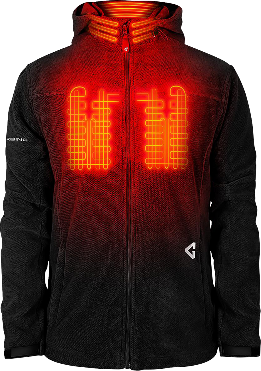 GERBING HEATED CLOTHING 7V Thermite Fleece Heated Jacket 2.0 - Black - Small GER-TFJKT-7V-M-B-S