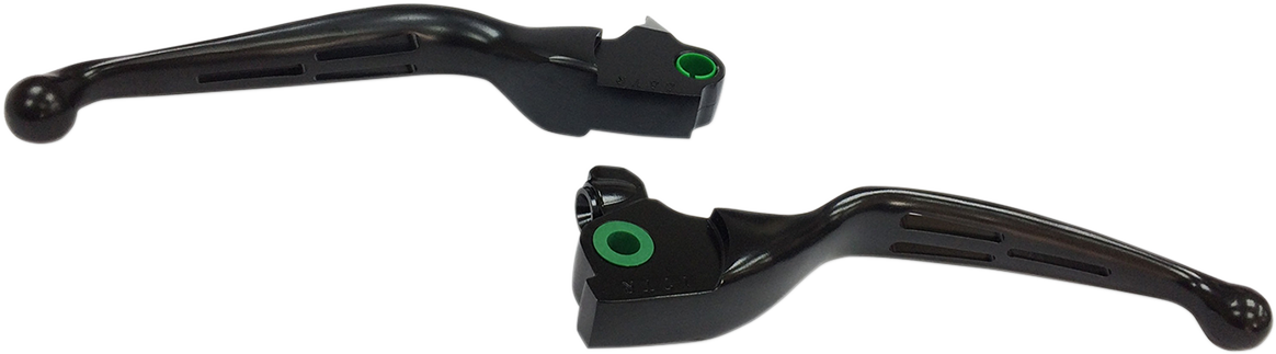 DRAG SPECIALTIES Brake Lever - Wide Blade - Slotted - Trike - Black H07-0606MB-B - Cycle City Outdoors