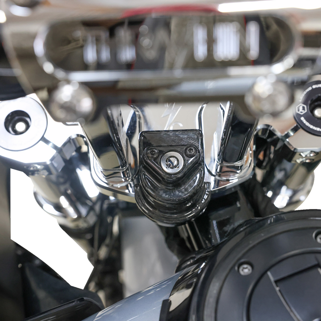 THRASHIN SUPPLY CO. Cover Steering Lock - Gloss Weave Carbon Fiber TSC-3033-0