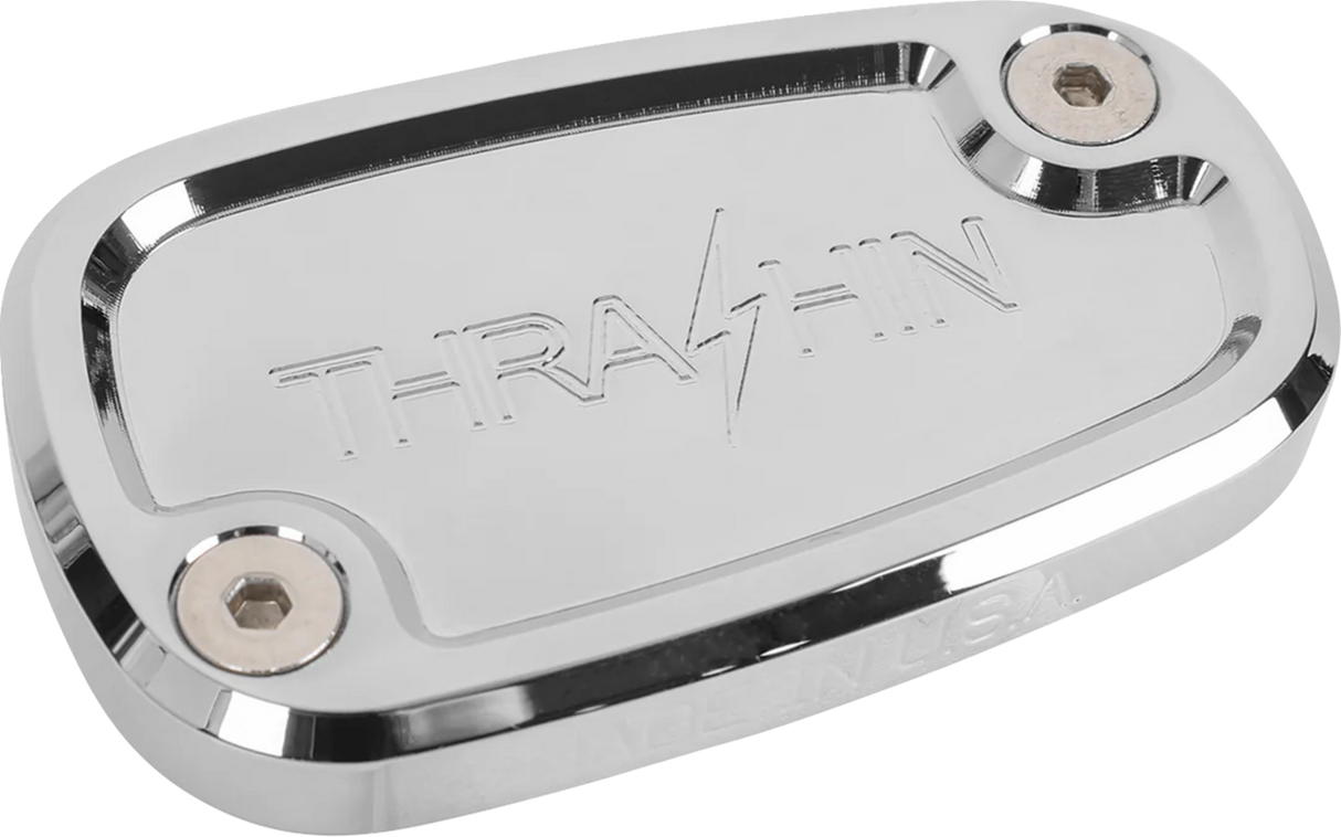 THRASHIN SUPPLY CO. Brake Reservoir Cap - Rear - Chrome - '18+ Softail TSC-3177-3