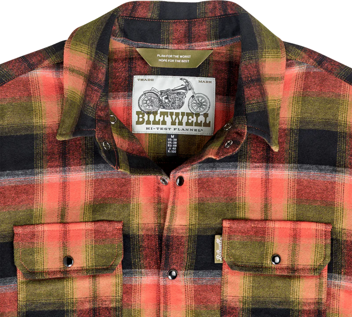 BILTWELL HI Test Flannel Shirt - Rust - Medium 8128-125-003