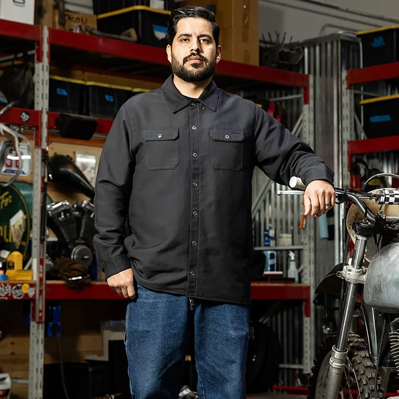 BILTWELL El Dorado Shirtjack - Black - Large 8129-121-004