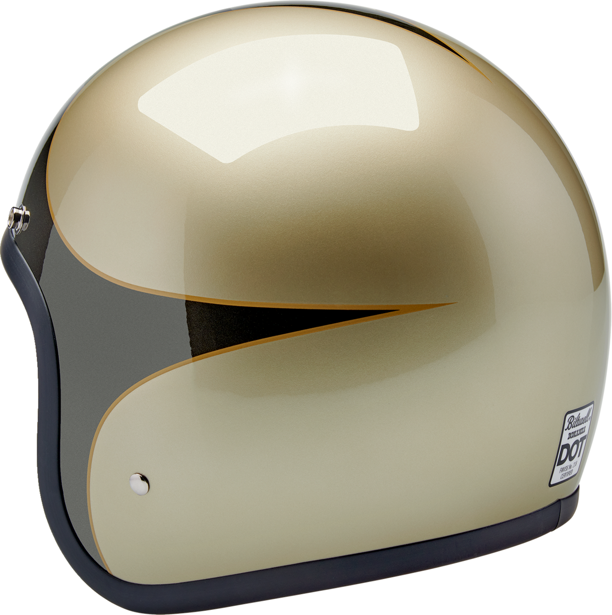 BILTWELL Bonanza Helmet - Scallop - Metallic Charcoal/Champagne - Medium 1001-589-203