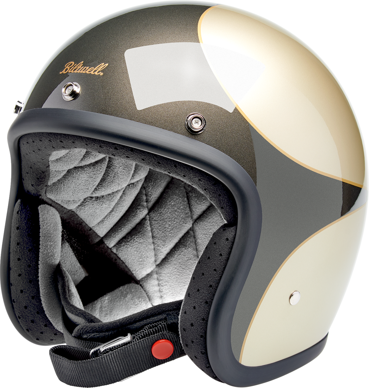 BILTWELL Bonanza Helmet - Scallop - Metallic Charcoal/Champagne - Large 1001-589-204
