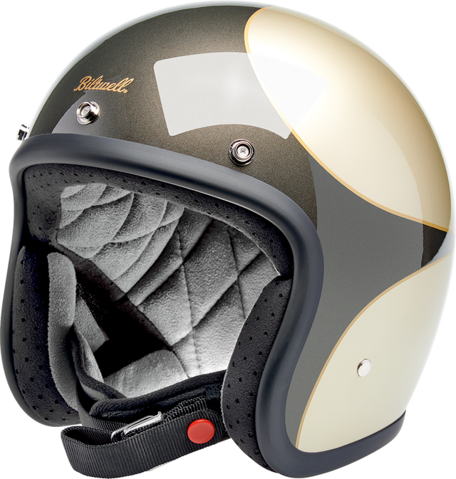 BILTWELL Bonanza Helmet - Scallop - Metallic Charcoal/Champagne - Large 1001-589-204