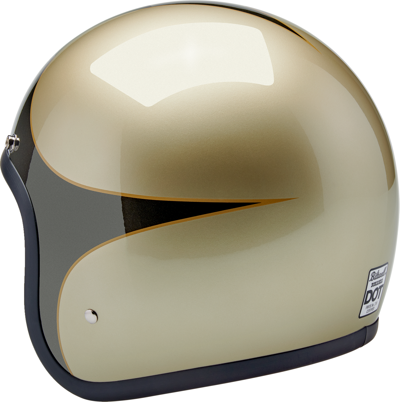 BILTWELL Bonanza Helmet - Scallop - Metallic Charcoal/Champagne - Large 1001-589-204