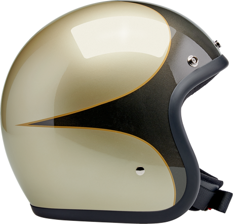 BILTWELL Bonanza Helmet - Scallop - Metallic Charcoal/Champagne - Large 1001-589-204