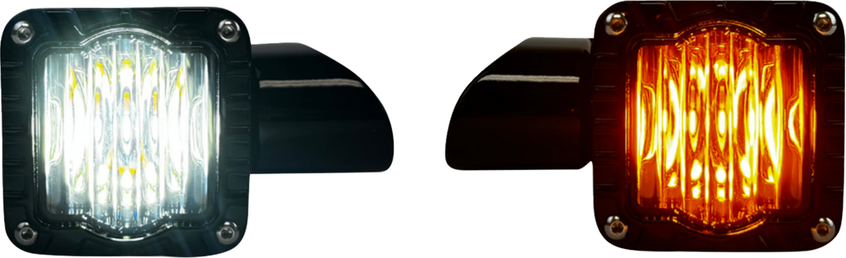 CUSTOM DYNAMICS Turn Signal - Shark Demon* - LED - Front - Smoke Lens SD-RG-FT-AW