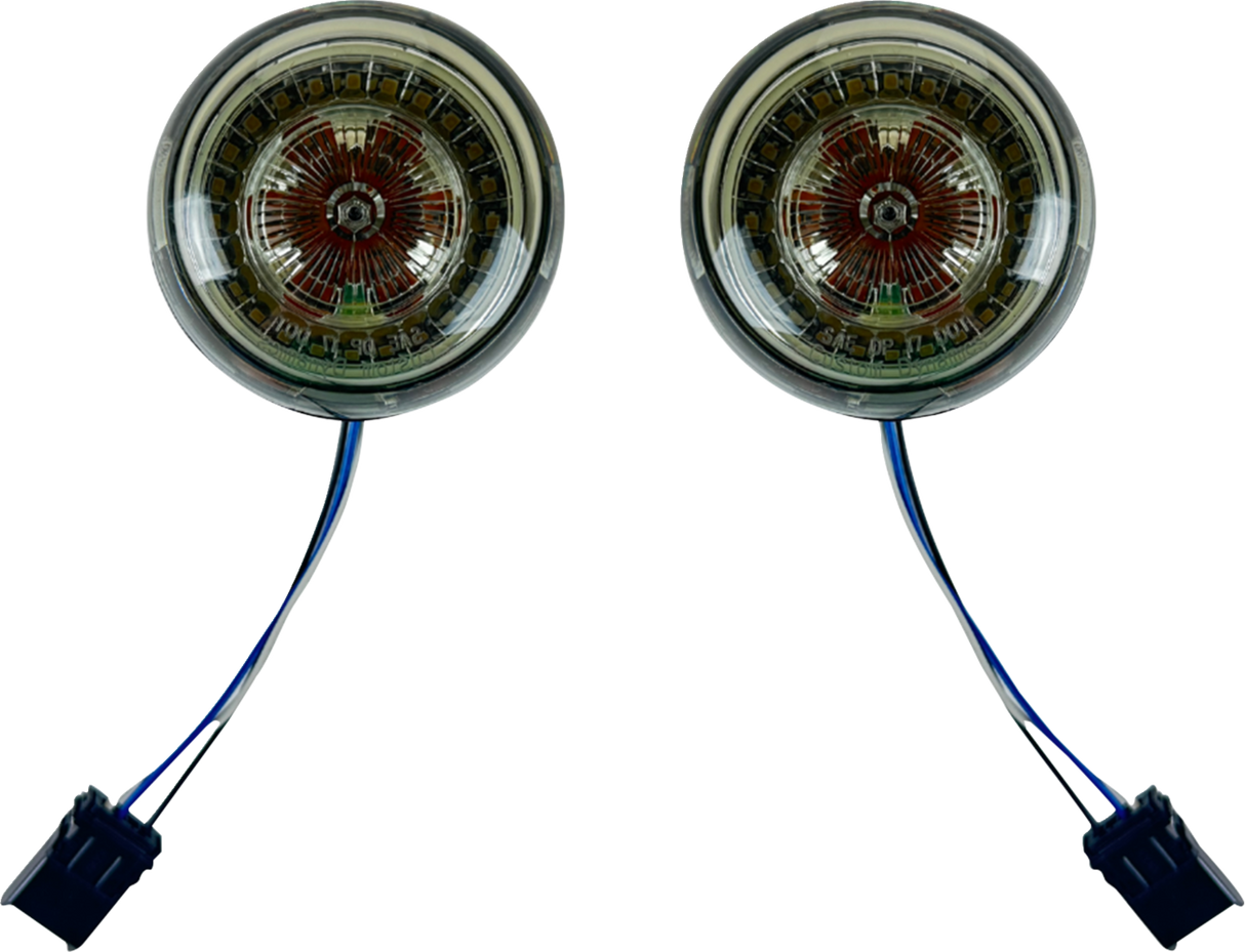 CUSTOM DYNAMICS ProBeam? Front Turn Signal Inserts - LED - Smoke Lens PB-AW-25JAE-S