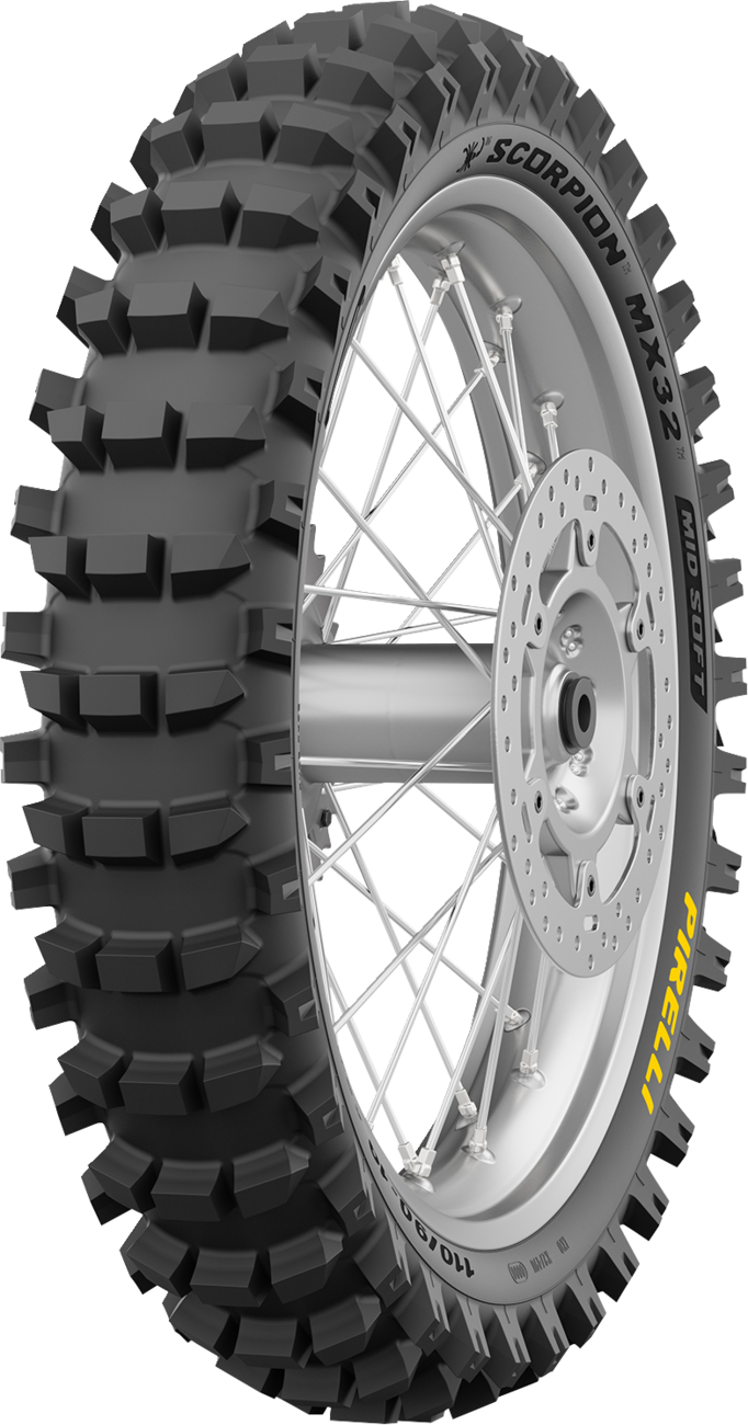 PIRELLI Tire - Scorpion™ MX32 Mid Soft - Rear - 110/90-19 - 62M 4574900