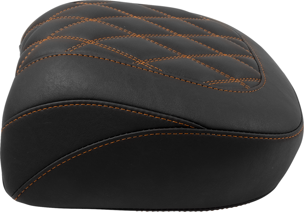 MUSTANG Wide Tripper™ Seat - Passenger - Mandarin Orange Stitching - FLT/FLH '23-'25 88511MO