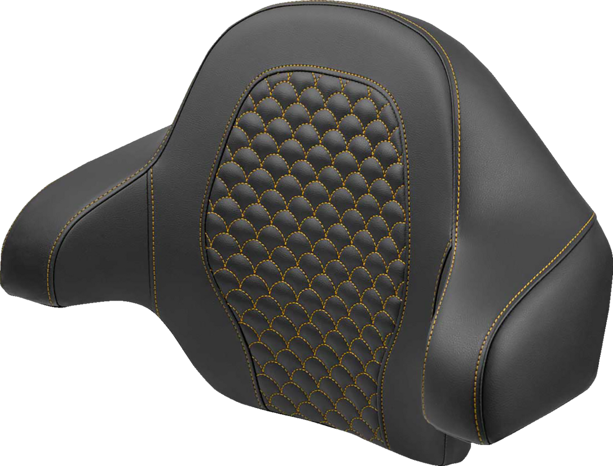 SADDLEMEN Tour Pak - Dragon Scale - Gold Stitch - FLH/FLT '14-'24 814-07-15507
