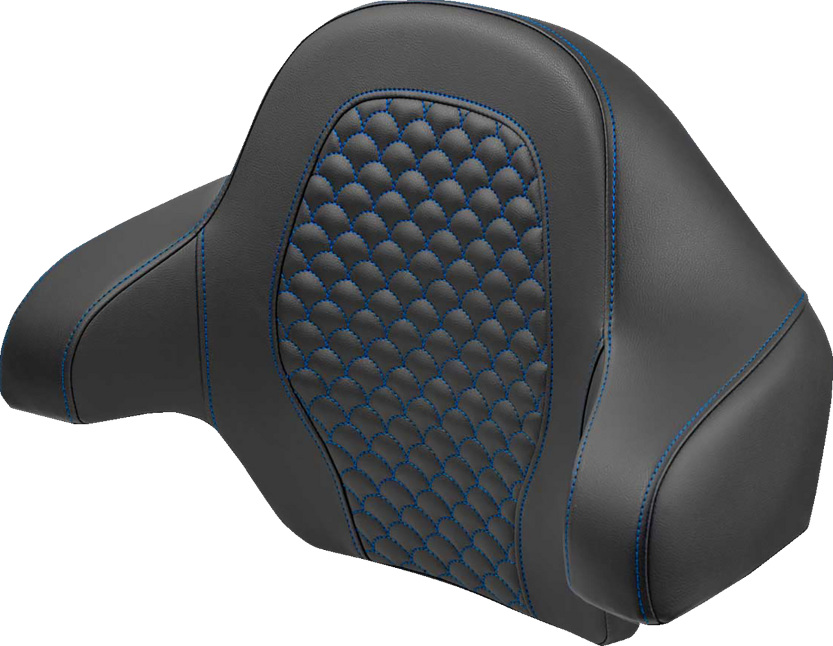 SADDLEMEN Tour Pak - Dragon Scale - Blue Stitch - FLH/FLT '14-'24 814-07-15501
