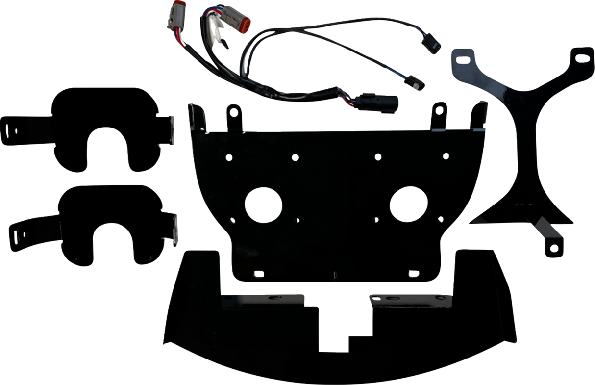 CUSTOM DYNAMICS Shark Demon? 2 Headlight/Fog Light - w/ Speed Plates SD2-23-RG-YW