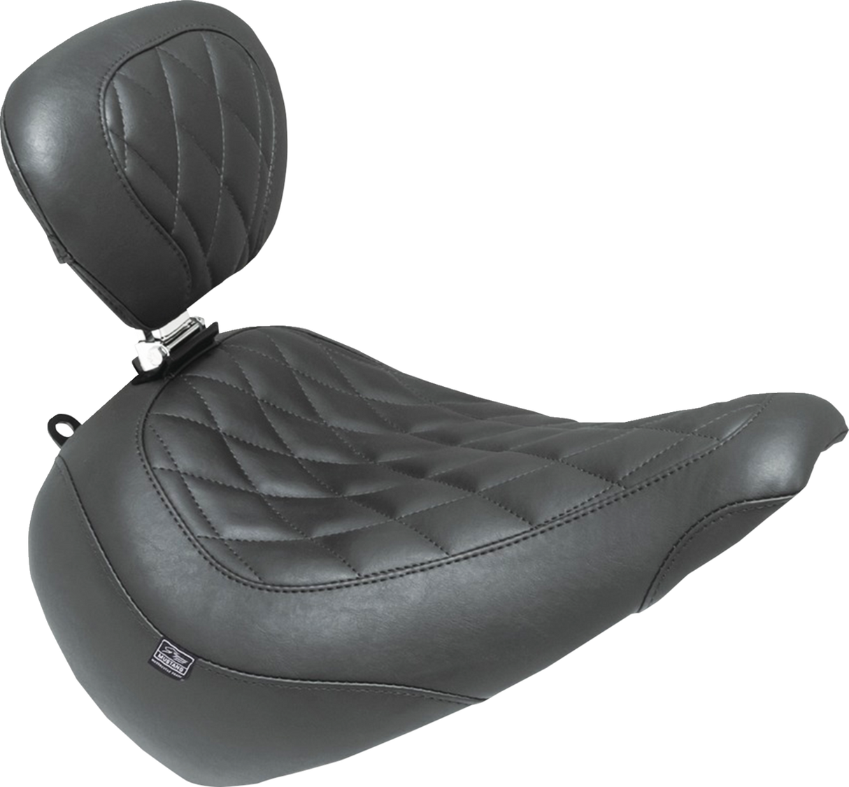 MUSTANG Wide Tripper™ Solo Seat - w/ Backrest - Diamond - Black Stitch - FXBR '23-'25 89027