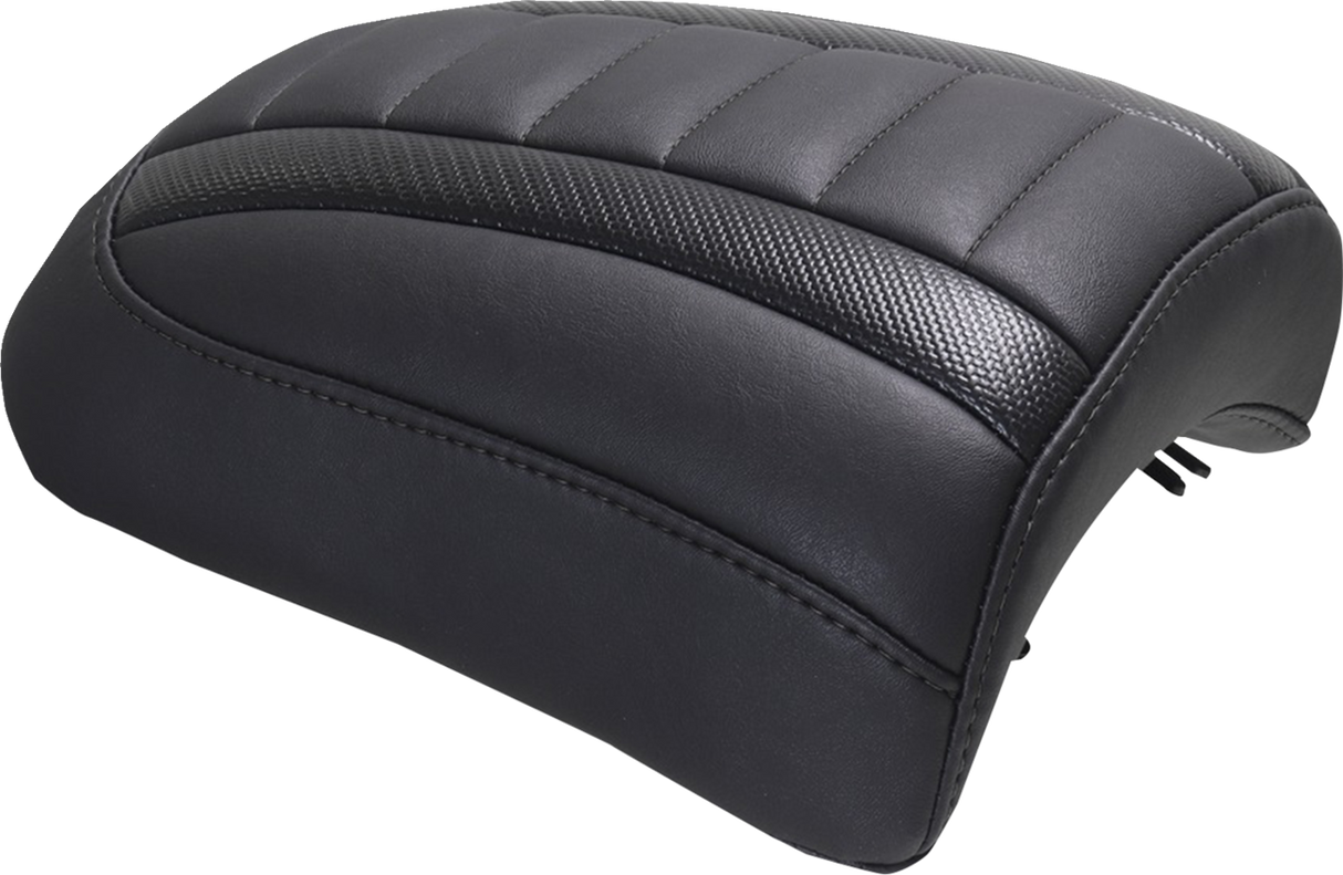 MUSTANG Padded Passenger Seat Cowl - Deluxe - Black Stitch - FLT/FLH '23-'25 88610