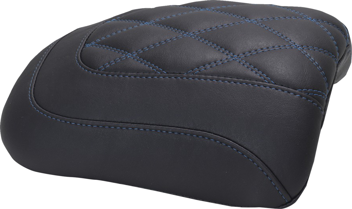 MUSTANG Padded Passenger Seat Cowl - Deluxe - Sky Blue Stitch - FLT/FLH '23-'25 88610SB
