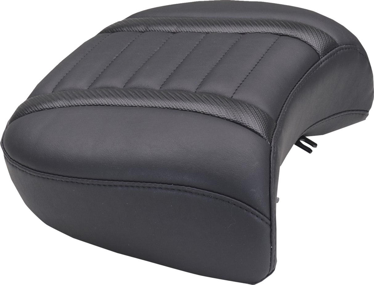 MUSTANG Deluxe Passenger Seat - Wide - Black Stitch - FLT/FLH '23-'25 88420