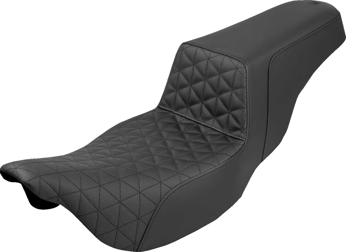 SADDLEMEN Extended Reach Step-Up Seat - Tri-Gripper - Black - FLH/FLT '08-'24 808-07B-180