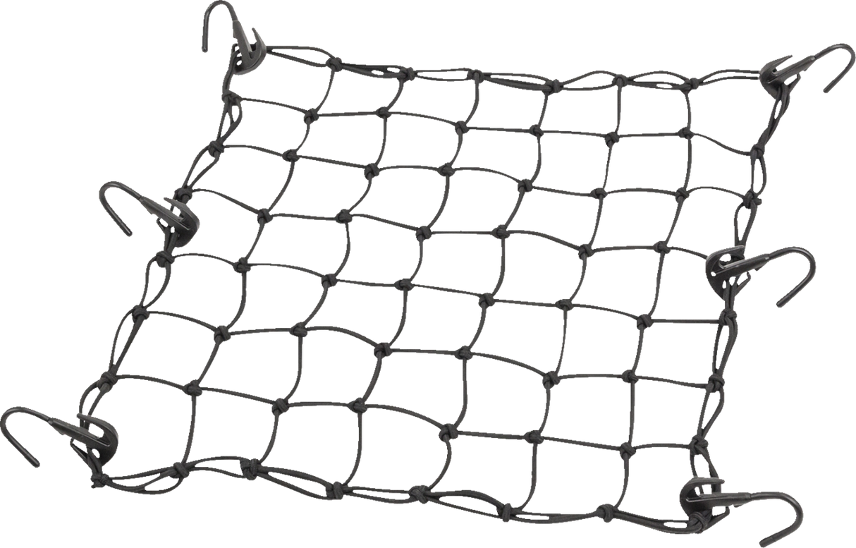MOOSE OFFROAD Cargo Net - Adjustable - 15" x 15" - Black 50152-NM