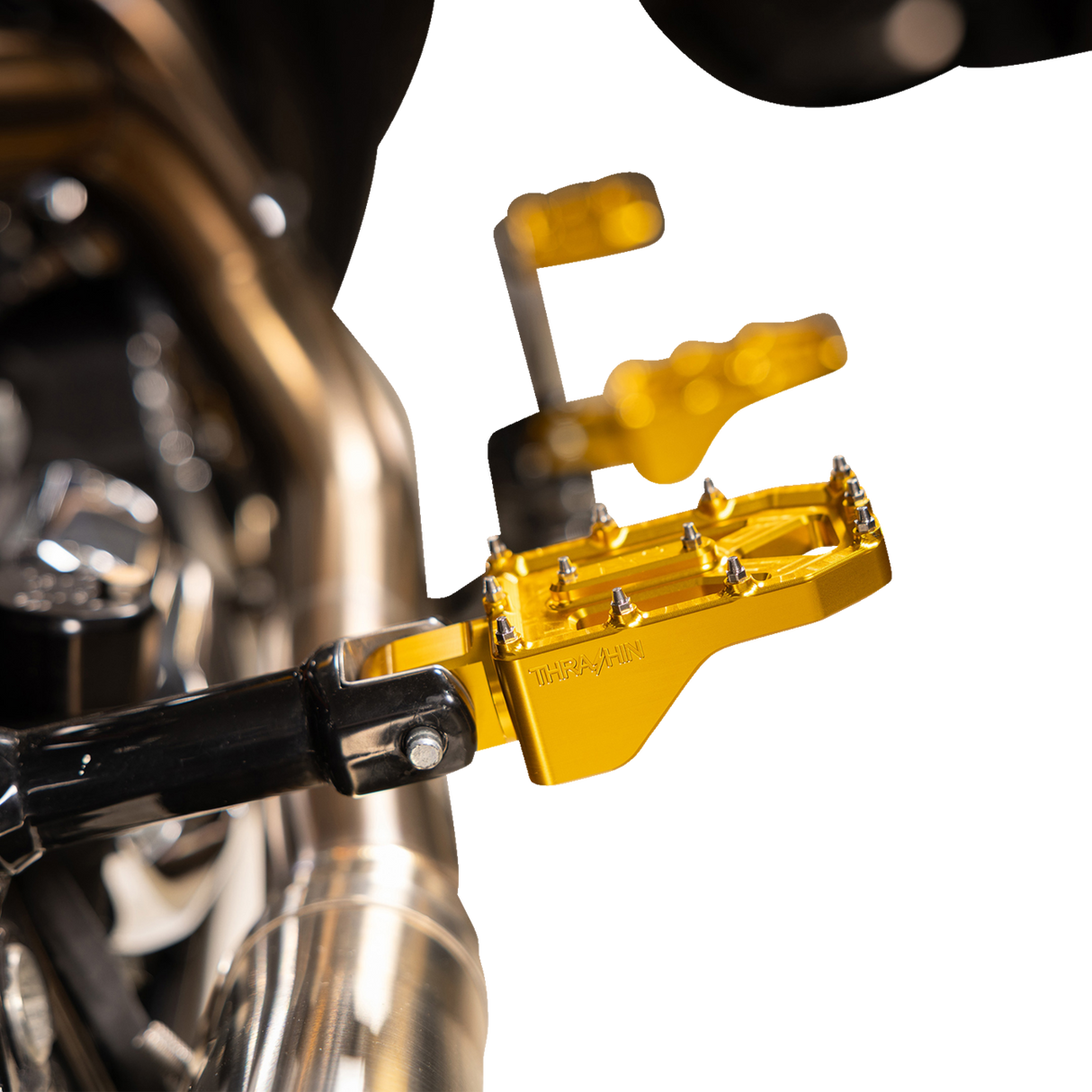 THRASHIN SUPPLY CO. Aggressor Foot Pegs - Rear - Gold - HD '72-'25 TSC-2022-5-D