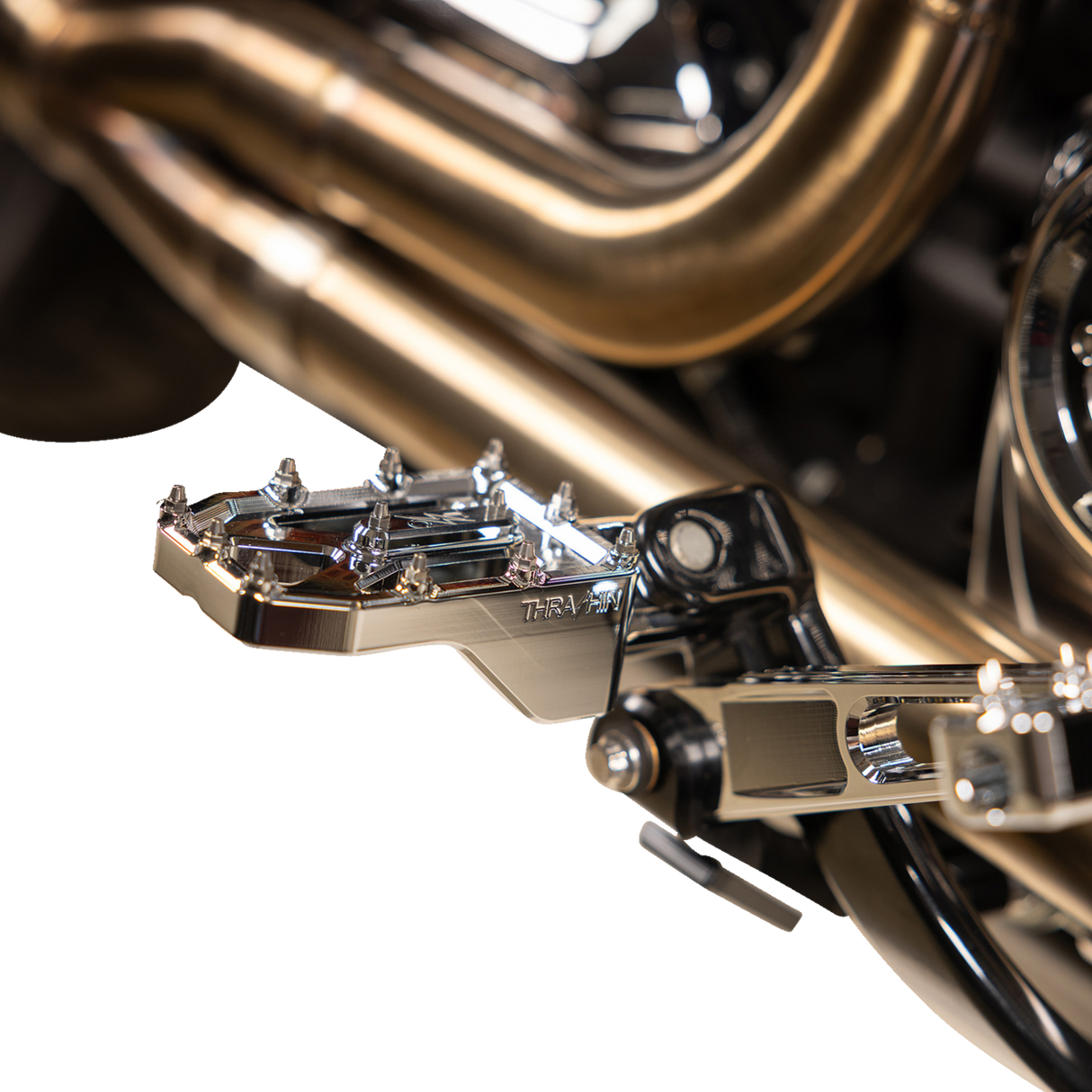THRASHIN SUPPLY CO. Aggressor Foot Pegs - Rear - Chrome - HD '72-'25 TSC-2022-3-D